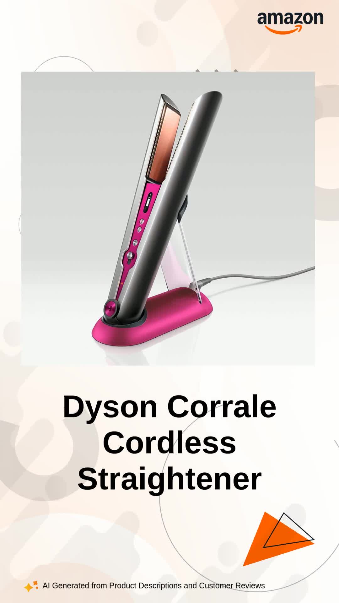 Dyson Corrale™ Cordless Hair Straightener (Nickel/Fuchsia
